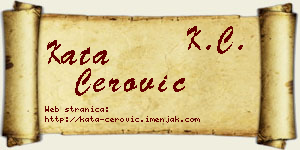 Kata Cerović vizit kartica